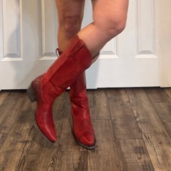 Freebird Red Cowgirl Boots, Original, Handcrafted, Exclusive Leather size 9 - Picture 8 of 9